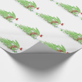 Papier Cadeau Naughty Chat Christmas Tree Funny Humour de vacanc (Coin)