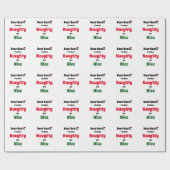 Papier Cadeau Naughty, mais joli Noël (Plat)