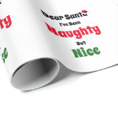 Papier Cadeau Naughty, mais joli Noël (Coin rond)