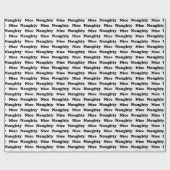 Papier Cadeau Naughty ou beau blanc noir moderne drôle mignon (Plat)