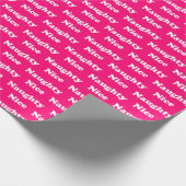 Papier Cadeau Naughty ou joli rose chaud moderne drôle mignon (Coin)