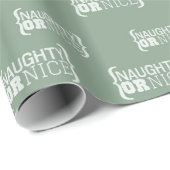 Papier Cadeau Naughty ou Nice (Coin rond)