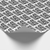 Papier Cadeau Naughty ou Nice QR Code (Coin)