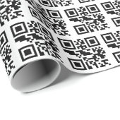 Papier Cadeau Naughty ou Nice QR Code (Coin rond)