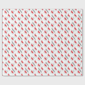 Papier Cadeau Naughty ou Nice Santa Hat (Plat)