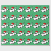 Papier Cadeau Naughty Sperm Avec Le Chapeau Du Père Noël (Plat)