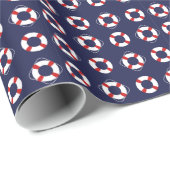 Papier Cadeau Nautical (Coin rond)