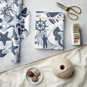 Papier Cadeau Nautical Beach
