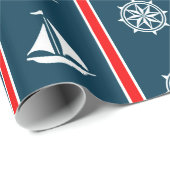 Papier Cadeau Nautical design (Coin rond)