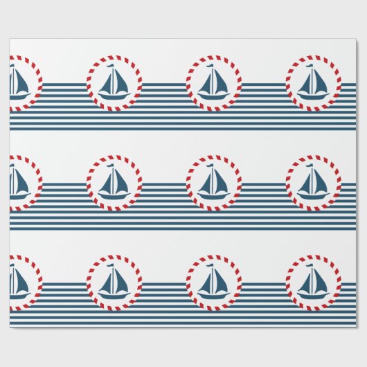 Papier Cadeau Nautical design (Plat)