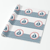 Papier Cadeau Nautical design (Déroulé)