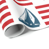 Papier Cadeau Nautical design (Coin rond)