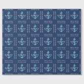 Papier Cadeau Nautical Sailers Anniversaire du vieux sel (Plat)