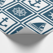 Papier Cadeau Nautical themed design (Coin)
