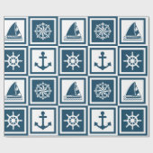 Papier Cadeau Nautical themed design (Plat)