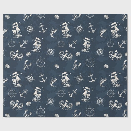Papier Cadeau Nautique (Plat)