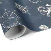 Papier Cadeau Nautique (Coin rond)