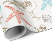 Papier Cadeau Nautique (Coin rond)