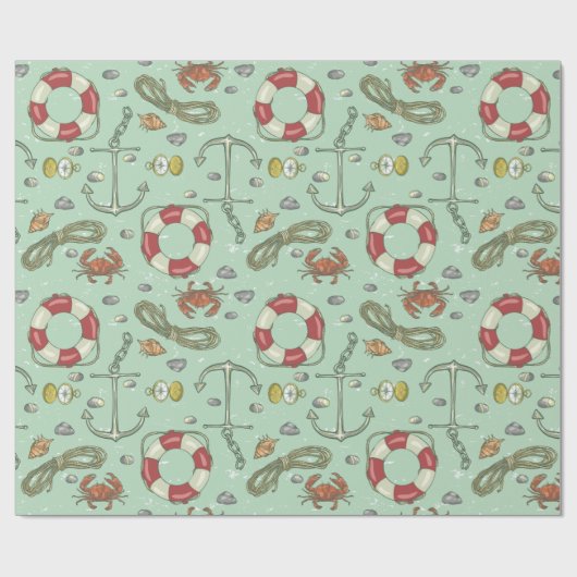 Papier Cadeau Nautique (Plat)