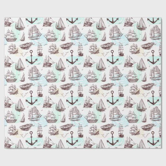 Papier Cadeau Nautique (Plat)