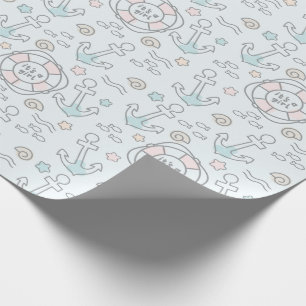 Papier Cadeau Nautique C'est une fille