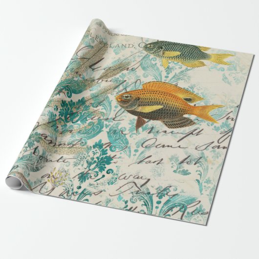 Papier Cadeau Nautique vintage (Déroulé)