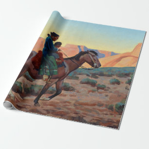 Papier Cadeau Navajo Mother, 1945 par Maynard Dixon