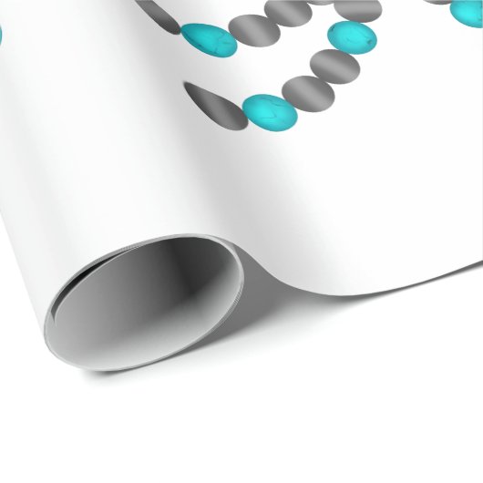 Papier Cadeau Navajo Pearl Bow avec papier d'enveloppement turqu (Coin rond)