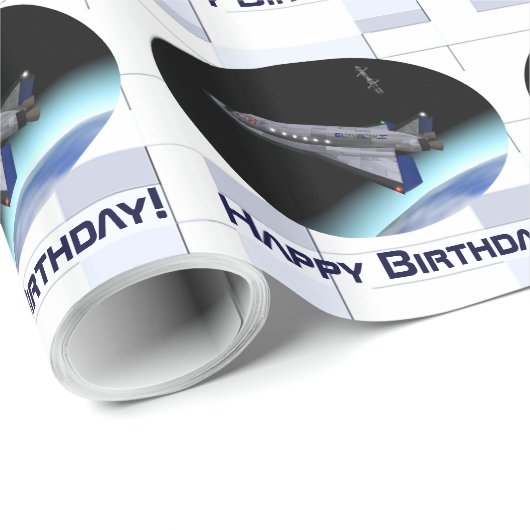 Papier Cadeau Navette spatiale El Al Maslool (Coin rond)