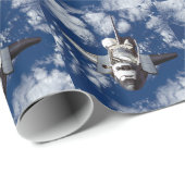 Papier Cadeau Navette spatiale en orbite (Coin rond)