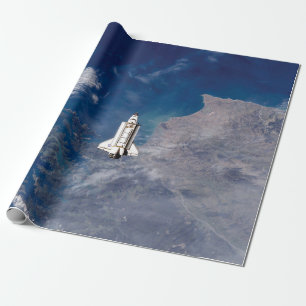 Papier Cadeau Navette spatiale Endeavour STS-113 en orbite terre