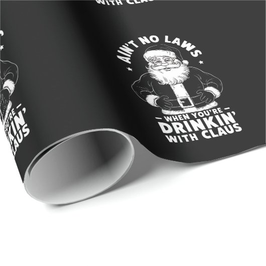 Papier Cadeau N'Avez Pas De Lois Quand Vous Buvez Avec Claus Chr (Coin rond)