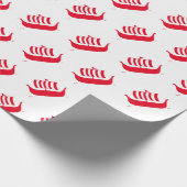 Papier Cadeau Navires viking avec couleur personnalisable (Coin)