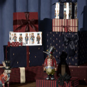 Papier Cadeau Navy blue classic nutcracker wrapping paper