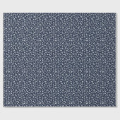 Papier Cadeau Navy Blue Classic Wedding Gift Wrapping Paper (Plat)