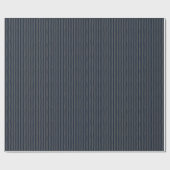 Papier Cadeau Navy Blue & Dark Gray Wonky Stripes (Plat)