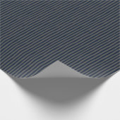 Papier Cadeau Navy Blue & Dark Gray Wonky Stripes (Coin)