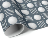 Papier Cadeau Navy Blue Golf Ball et The Gift (Coin rond)