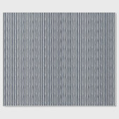 Papier Cadeau Navy Blue & Ivory Wonky Stripes (Plat)
