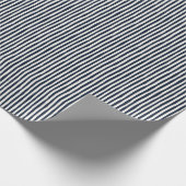 Papier Cadeau Navy Blue & Ivory Wonky Stripes (Coin)