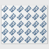 PAPIER CADEAU NAVY BRAT (Plat)