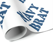 PAPIER CADEAU NAVY BRAT (Coin rond)