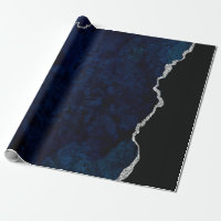 Navy et Agate argentée