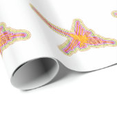 Papier Cadeau Nazca Lignes Colibri Avec Effet Papier Rincé (Coin rond)