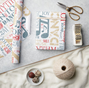 Papier Cadeau Né à Dance Blue/Red/Gold ID277