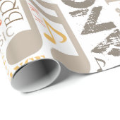 Papier Cadeau Né à Dance Brown ID277 (Coin rond)