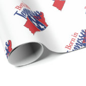 Papier Cadeau Né dans Tennessee State Symbols Volunteer State (Coin rond)