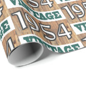 Papier Cadeau Né en 1954 papier d'emballage (Coin rond)