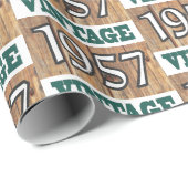 Papier Cadeau Né en 1957 papier d'emballage (Coin rond)
