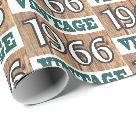 Papier Cadeau Né en 1966 papier d'emballage (Coin rond)